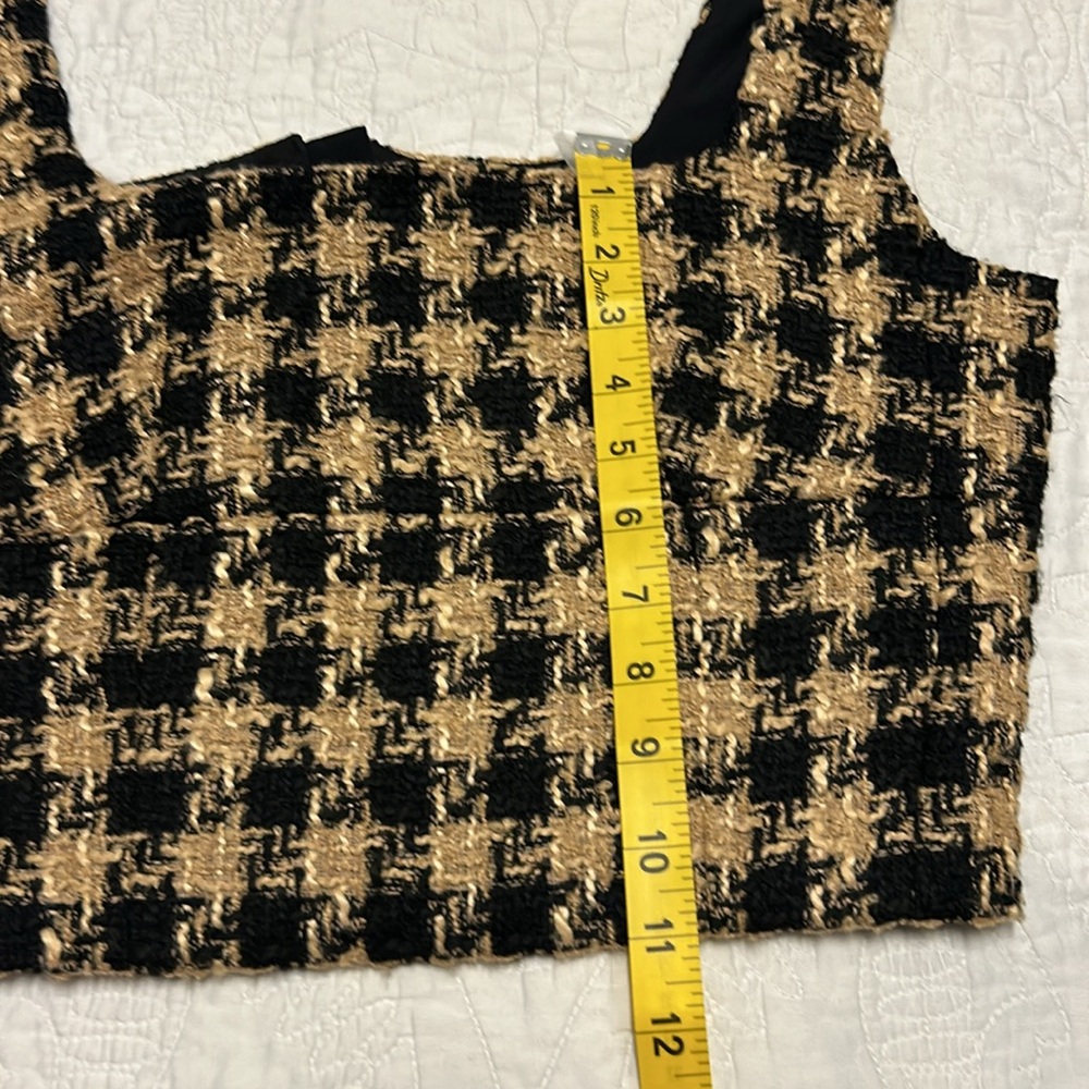 House of Harlow 1960 Black and Tan Tweed Ensemble - Picture 8 of 10
